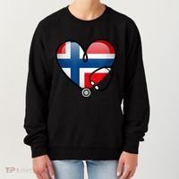 Norway Flag Norwegian Nurse Stethoscope Heart Women's Sweatshirt thumb 0