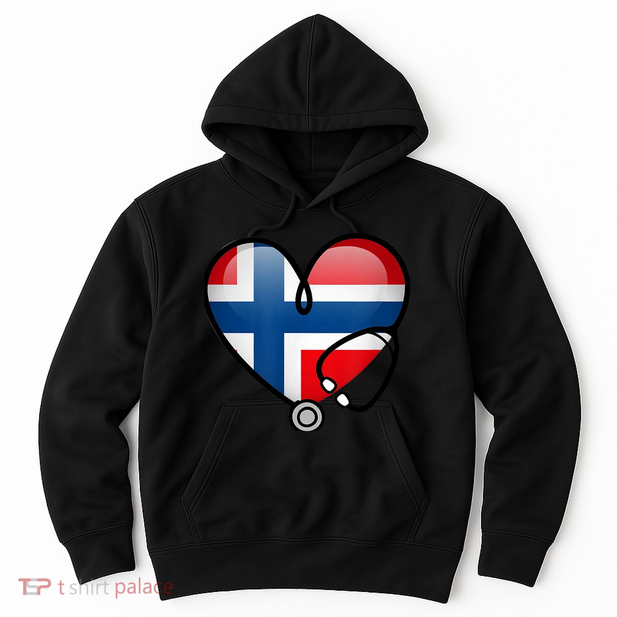 Norway Flag Norwegian Nurse Stethoscope Heart Hoodie