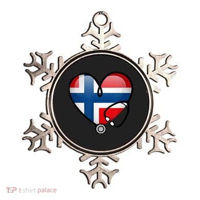 Norway Flag Norwegian Nurse Stethoscope Heart Ornament