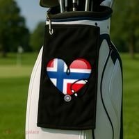Norway Flag Norwegian Nurse Stethoscope Heart Golf Towel thumb 2