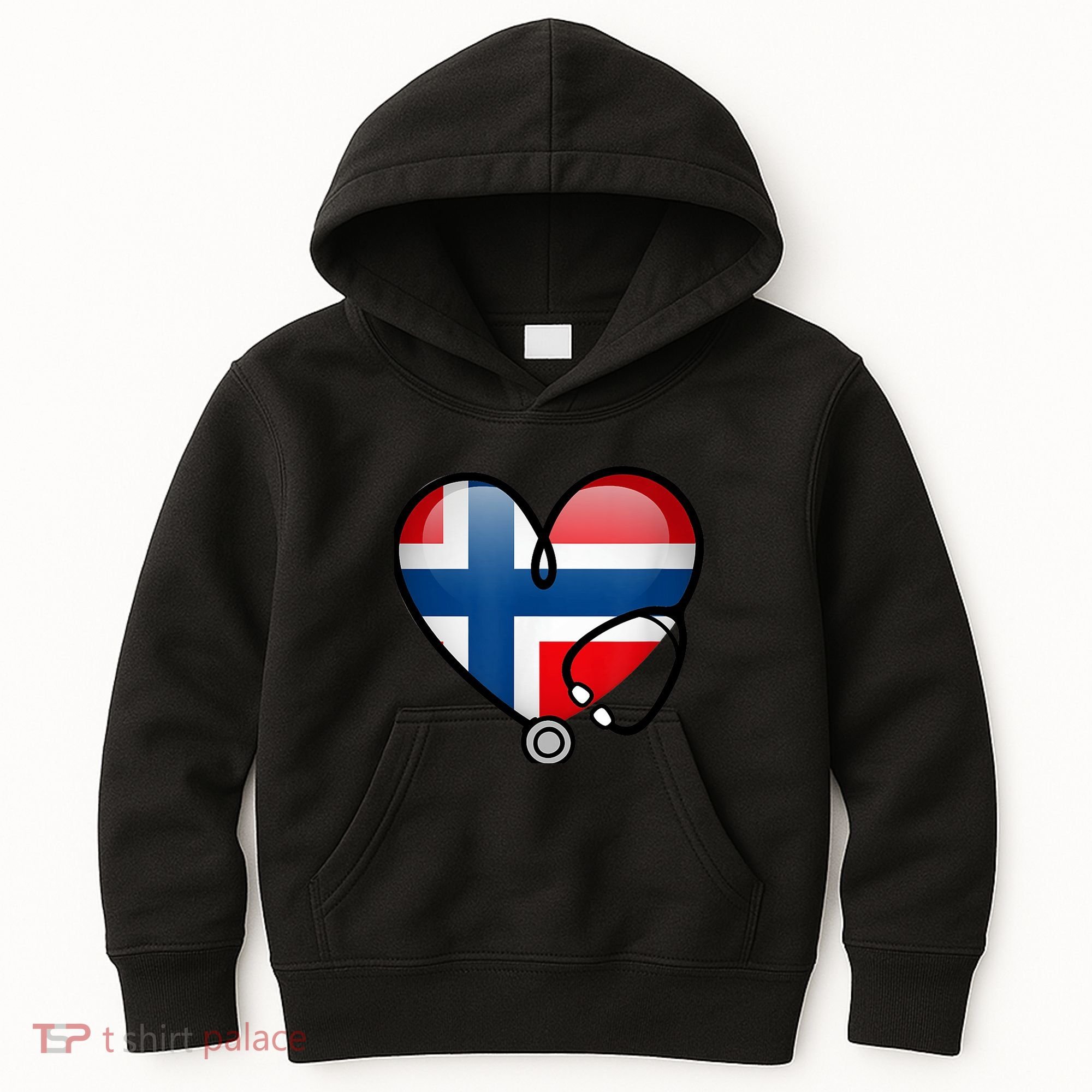Norway Flag Norwegian Nurse Stethoscope Heart Kids Hoodie
