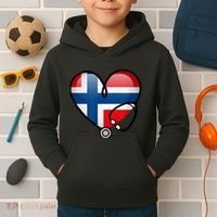 Norway Flag Norwegian Nurse Stethoscope Heart Kids Hoodie thumb 2