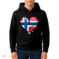 Norway Flag Norwegian Nurse Stethoscope Heart Kids Hoodie thumb 4