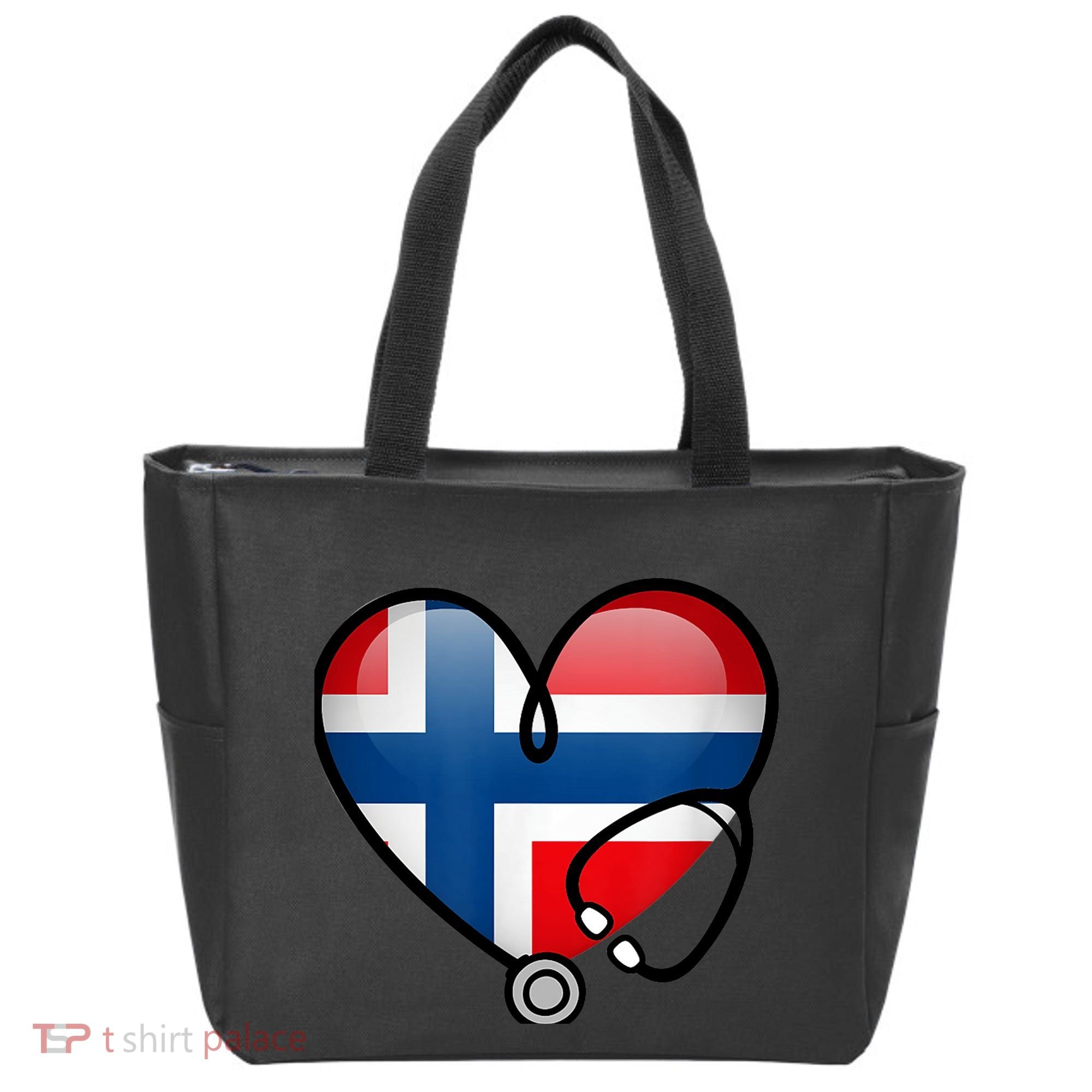 Norway Flag Norwegian Nurse Stethoscope Heart Tote Bag