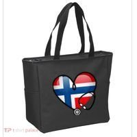 Norway Flag Norwegian Nurse Stethoscope Heart Tote Bag thumb 2