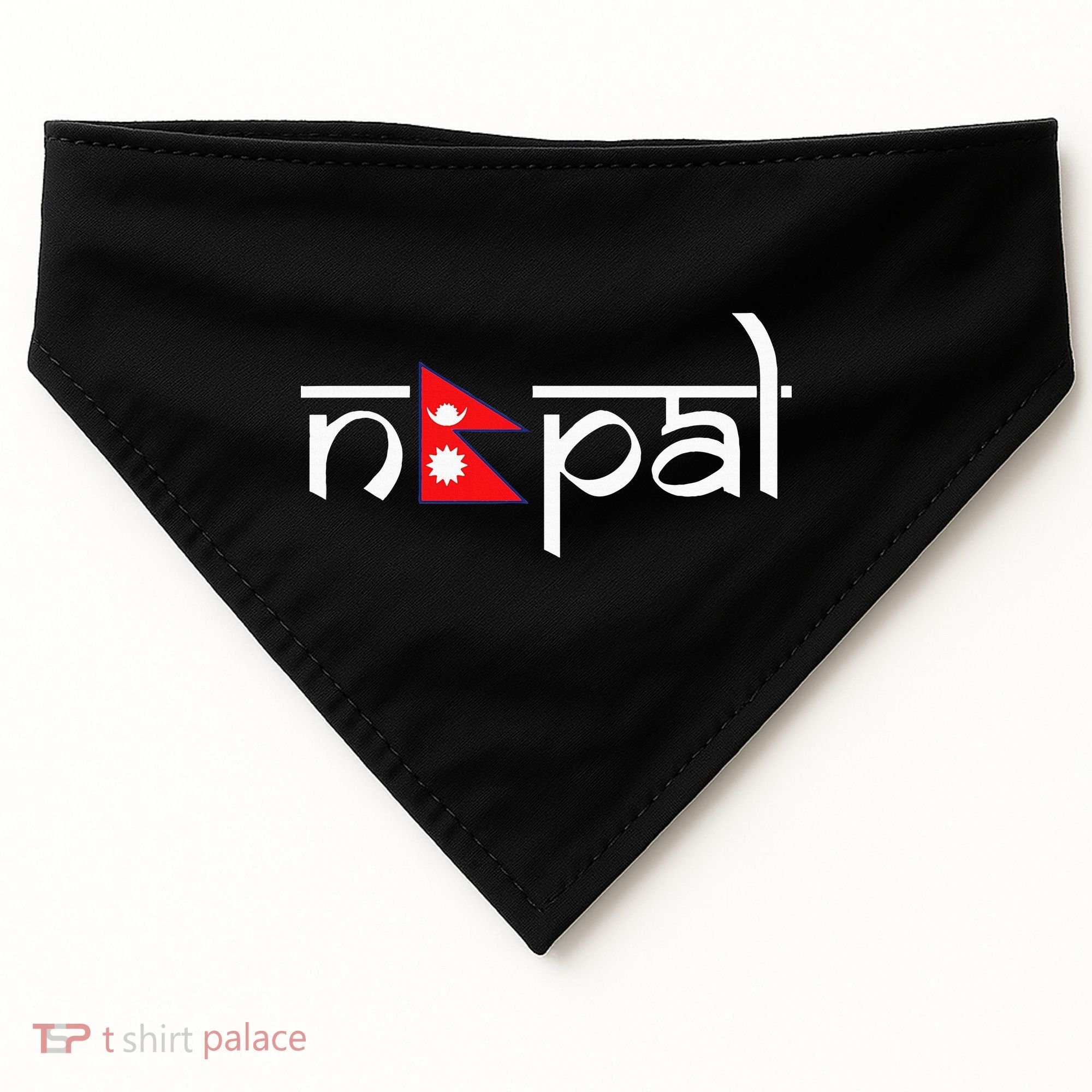 Nepal Flag USA-Made Doggie Bandana