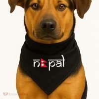 Nepal Flag USA-Made Doggie Bandana thumb 1