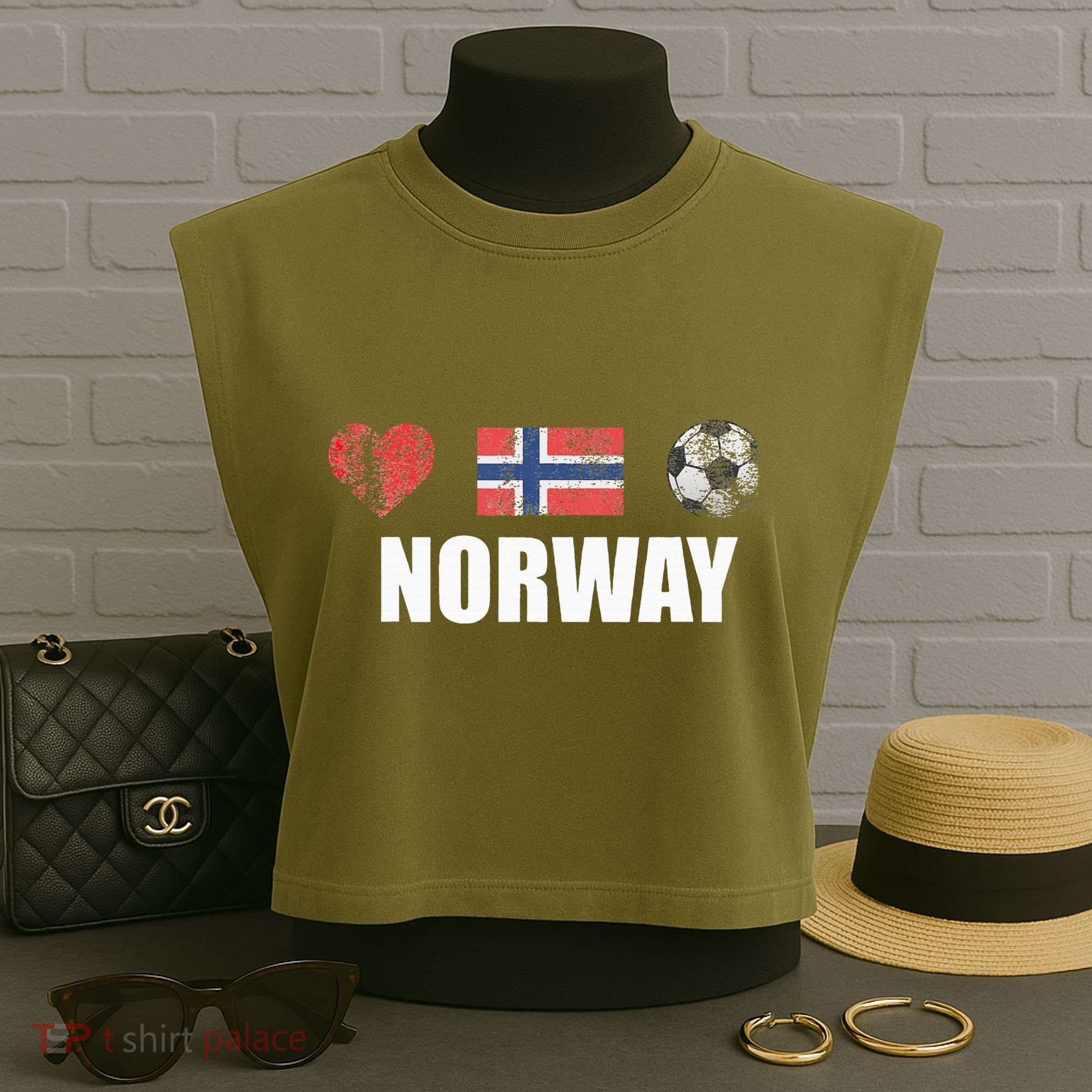 Norway Football Garment-Dyed Women's Muscle Tee