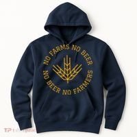 No Farms No Beer No Farmers Support Local Farm Bartender Hoodie thumb 0