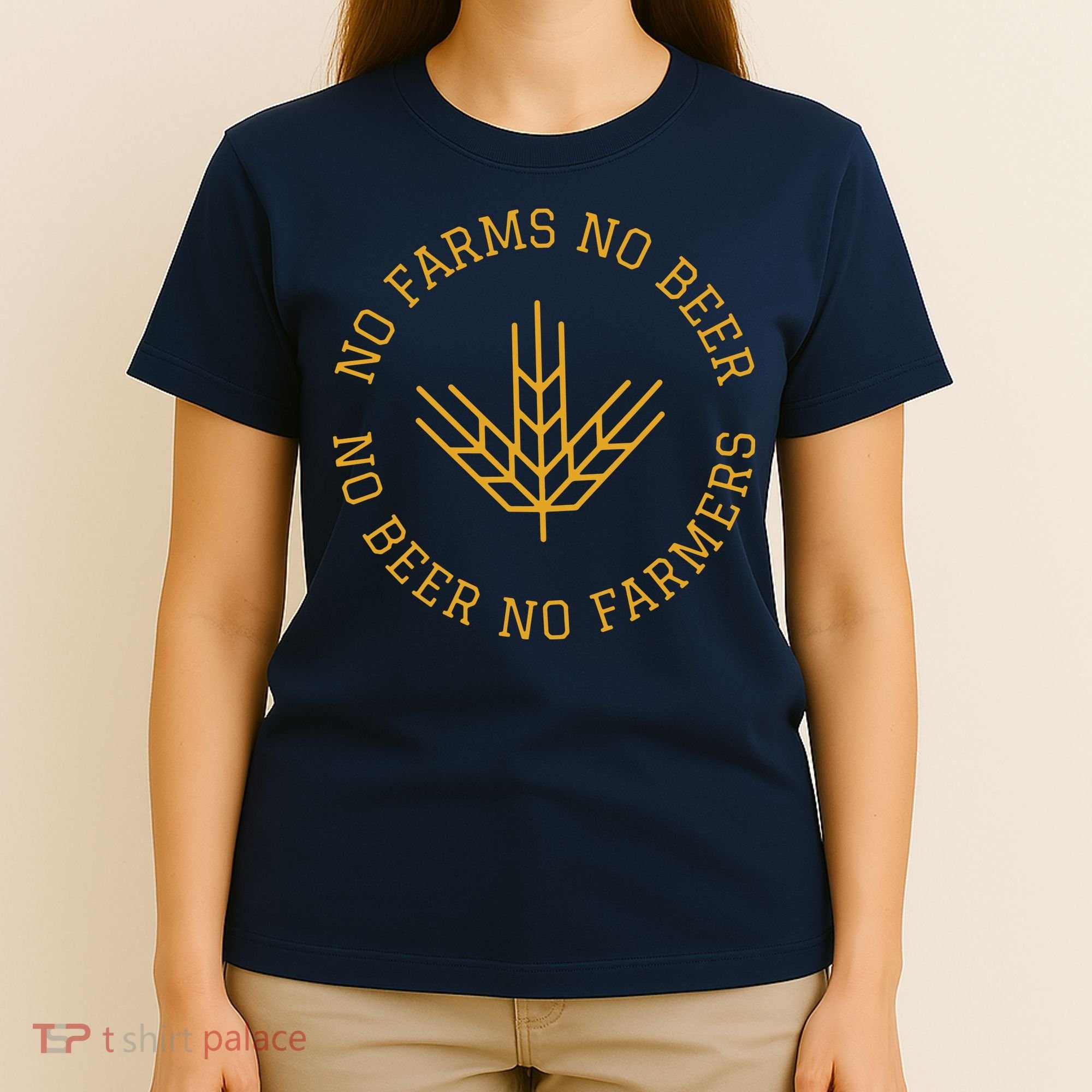 No Farms No Beer No Farmers Support Local Farm Bartender T-Shirt