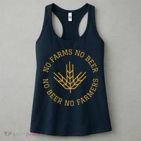 No Farms No Beer No Farmers Support Local Farm Bartender Women's Tank Top thumb 3