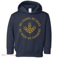 No Farms No Beer No Farmers Support Local Farm Bartender Toddler Hoodie thumb 0