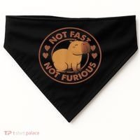 Not Fast Not Furious Capybara USA-Made Doggie Bandana thumb 0