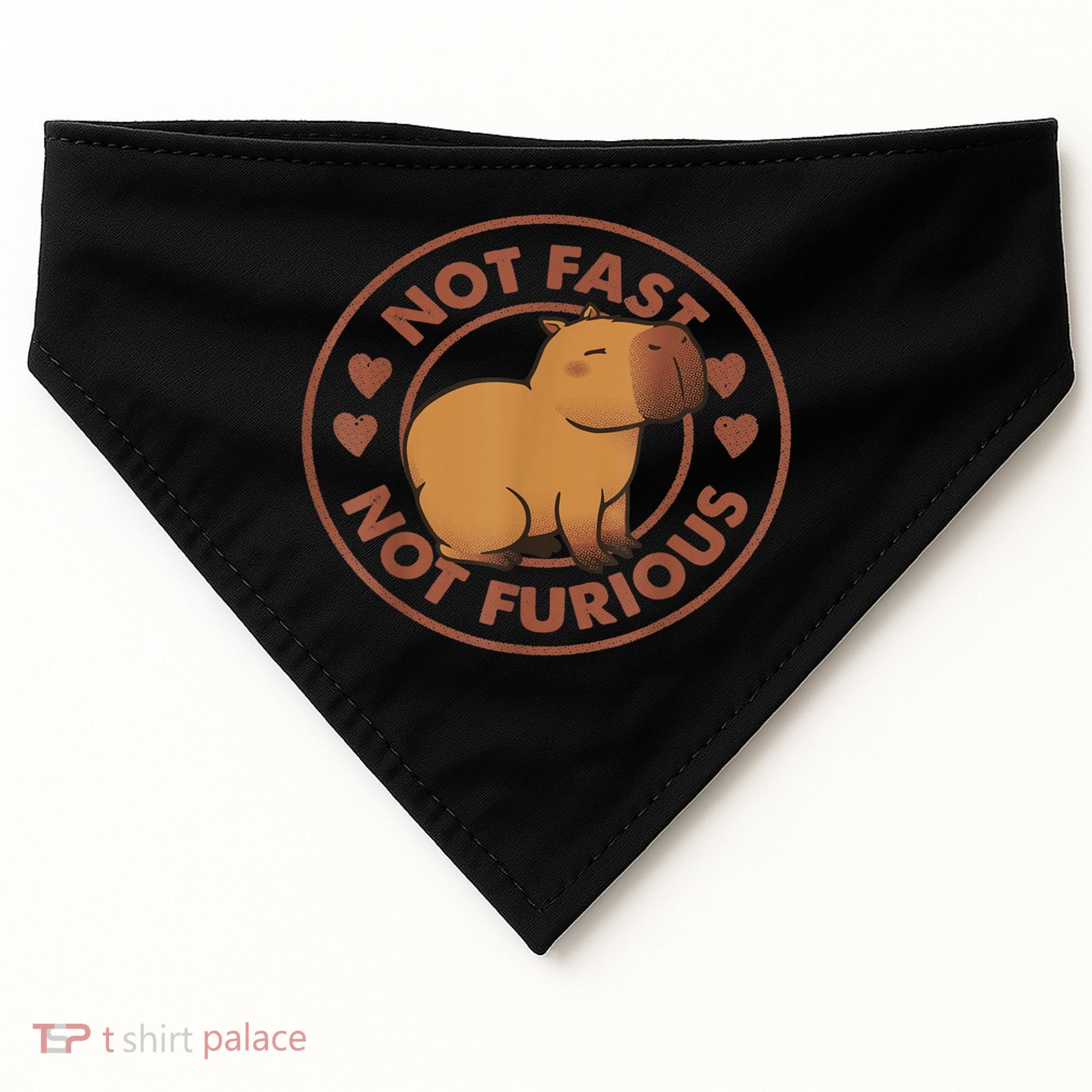 Not Fast Not Furious Capybara USA-Made Doggie Bandana