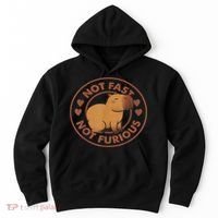 Not Fast Not Furious Capybara Hoodie thumb 0