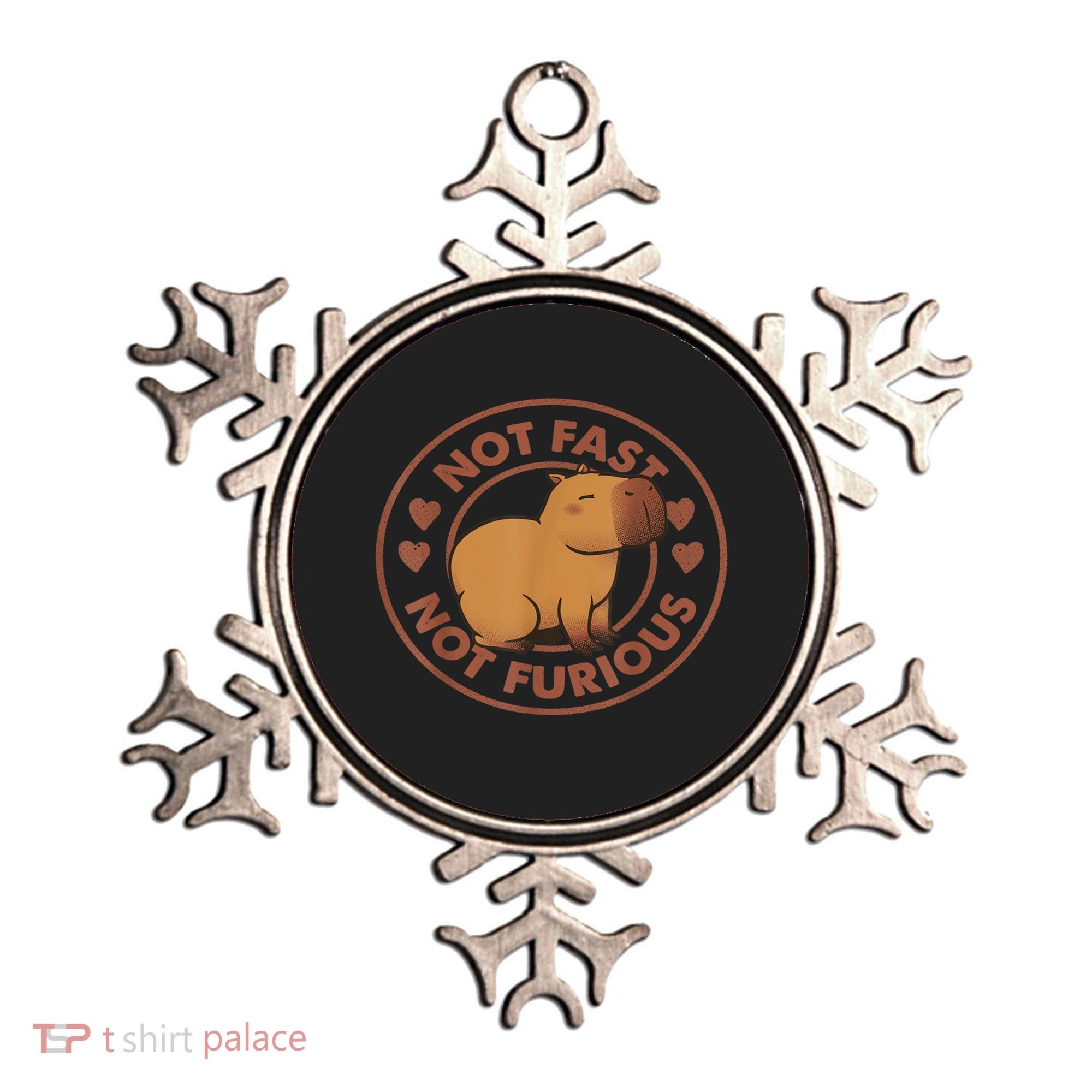 Not Fast Not Furious Capybara Ornament