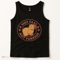 Not Fast Not Furious Capybara Tank Top thumb 2