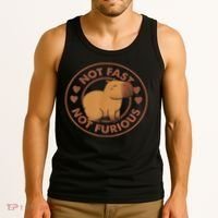 Not Fast Not Furious Capybara Tank Top thumb 3