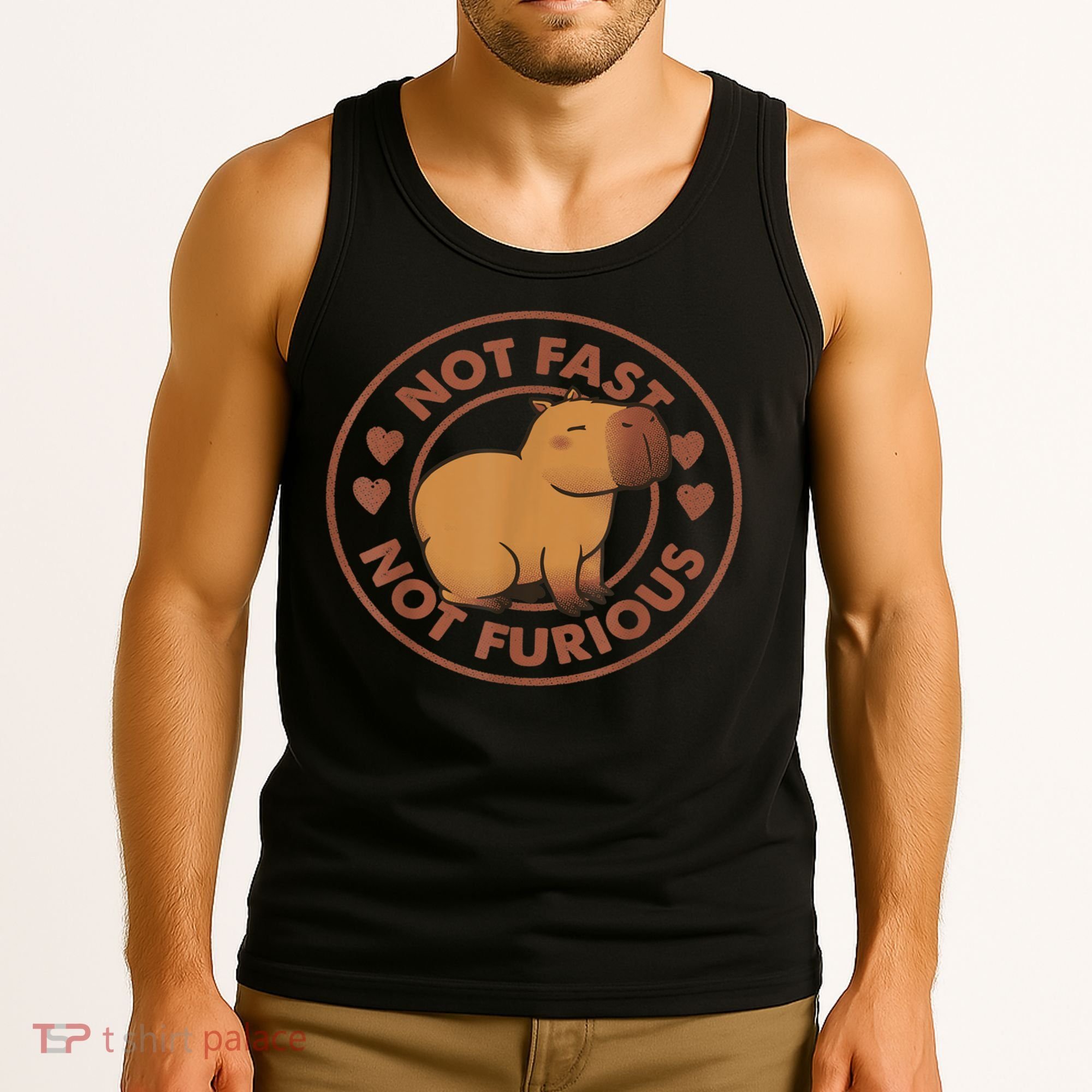 Not Fast Not Furious Capybara Tank Top