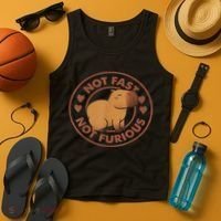 Not Fast Not Furious Capybara Tank Top thumb 4
