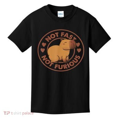 Not Fast Not Furious Capybara Kids T-Shirt