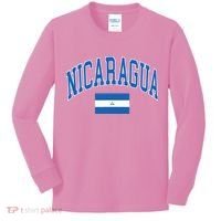 Nicaragua Flag Kids Long Sleeve Shirt thumb 0