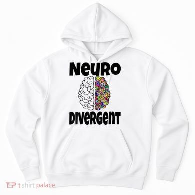 Neurodivergent Funny Neurodiversity Brain Design Autism ADHD Hoodie