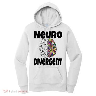 Neurodivergent Funny Neurodiversity Brain Design Autism ADHD Women's Hoodie