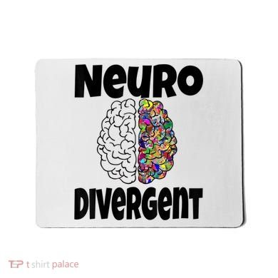 Neurodivergent Funny Neurodiversity Brain Design Autism ADHD Mousepad