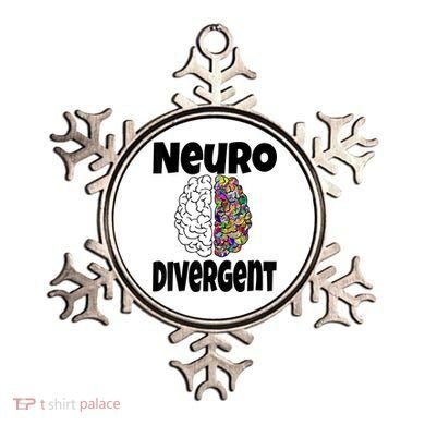 Neurodivergent Funny Neurodiversity Brain Design Autism ADHD Ornament