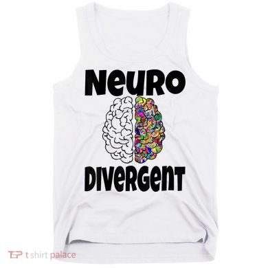 Neurodivergent Funny Neurodiversity Brain Design Autism ADHD Tank Top