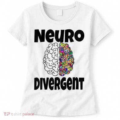 Neurodivergent Funny Neurodiversity Brain Design Autism ADHD Women's T-Shirt