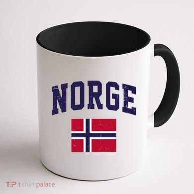 Norge Flag Norway Norwegian Souvenir Gift Coffee Mug back