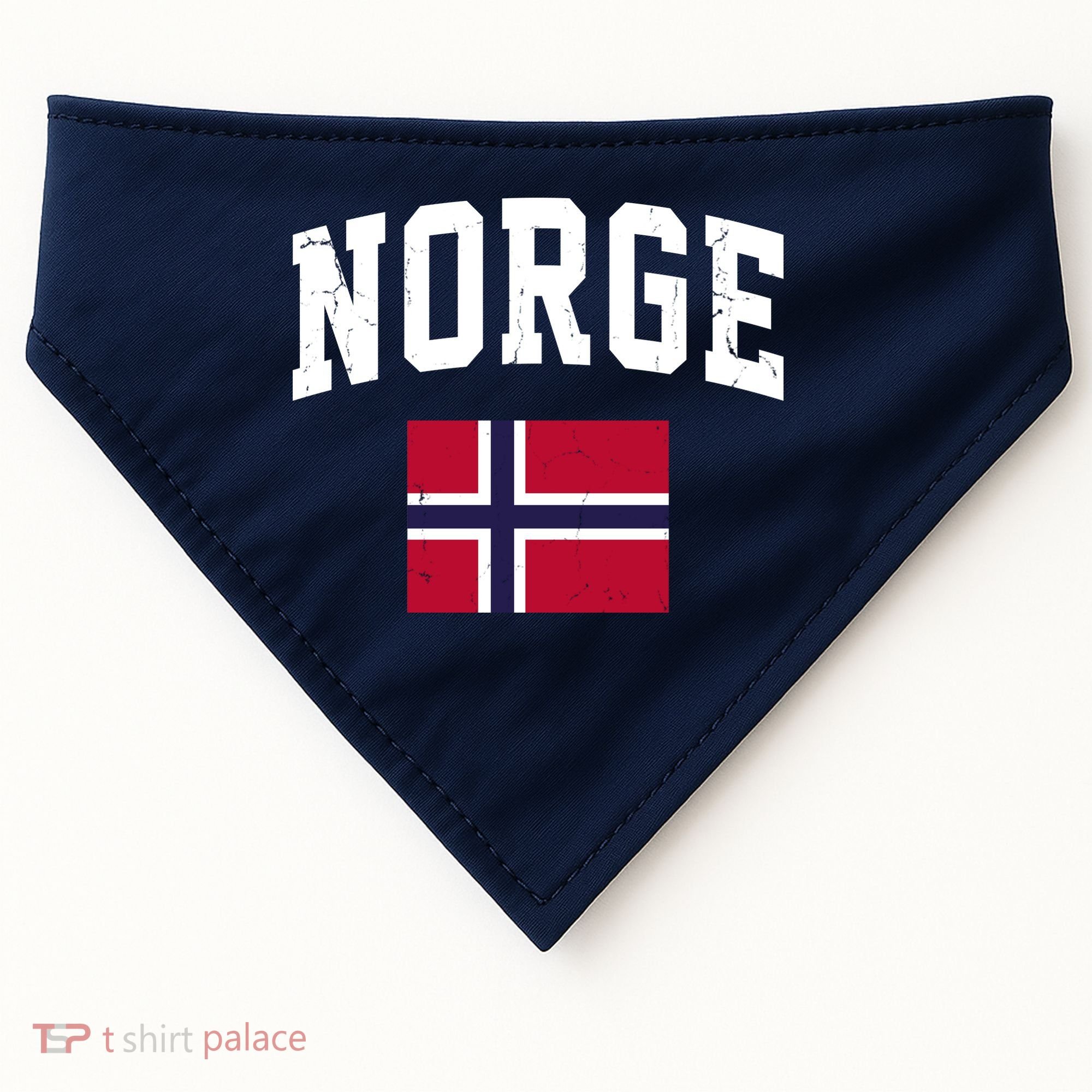 Norge Flag Norway Norwegian Souvenir Gift USA-Made Doggie Bandana