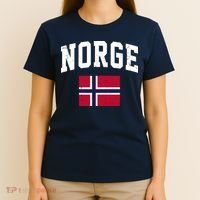 Norge Flag Norway Norwegian Souvenir Gift T-Shirt thumb 4