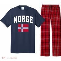 Norge Flag Norway Norwegian Souvenir Gift Pajama Set thumb 0