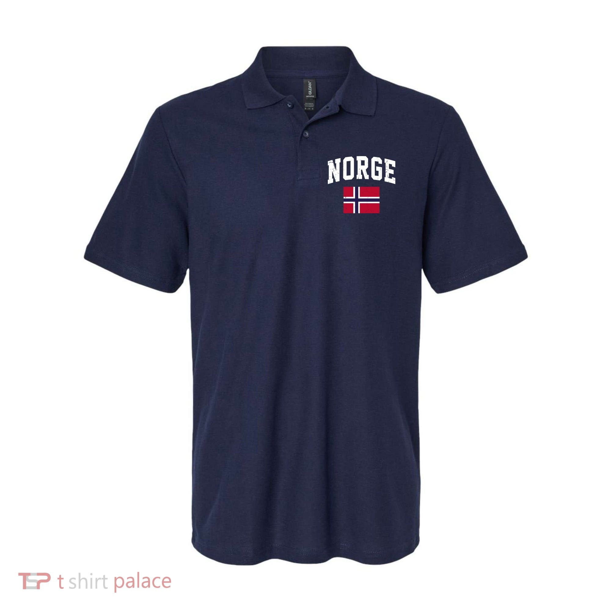 Norge Flag Norway Norwegian Souvenir Gift Polo