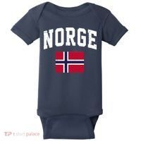 Norge Flag Norway Norwegian Souvenir Gift Baby Bodysuit thumb 0