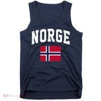 Norge Flag Norway Norwegian Souvenir Gift Tank Top thumb 0
