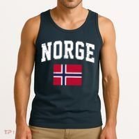 Norge Flag Norway Norwegian Souvenir Gift Tank Top thumb 3