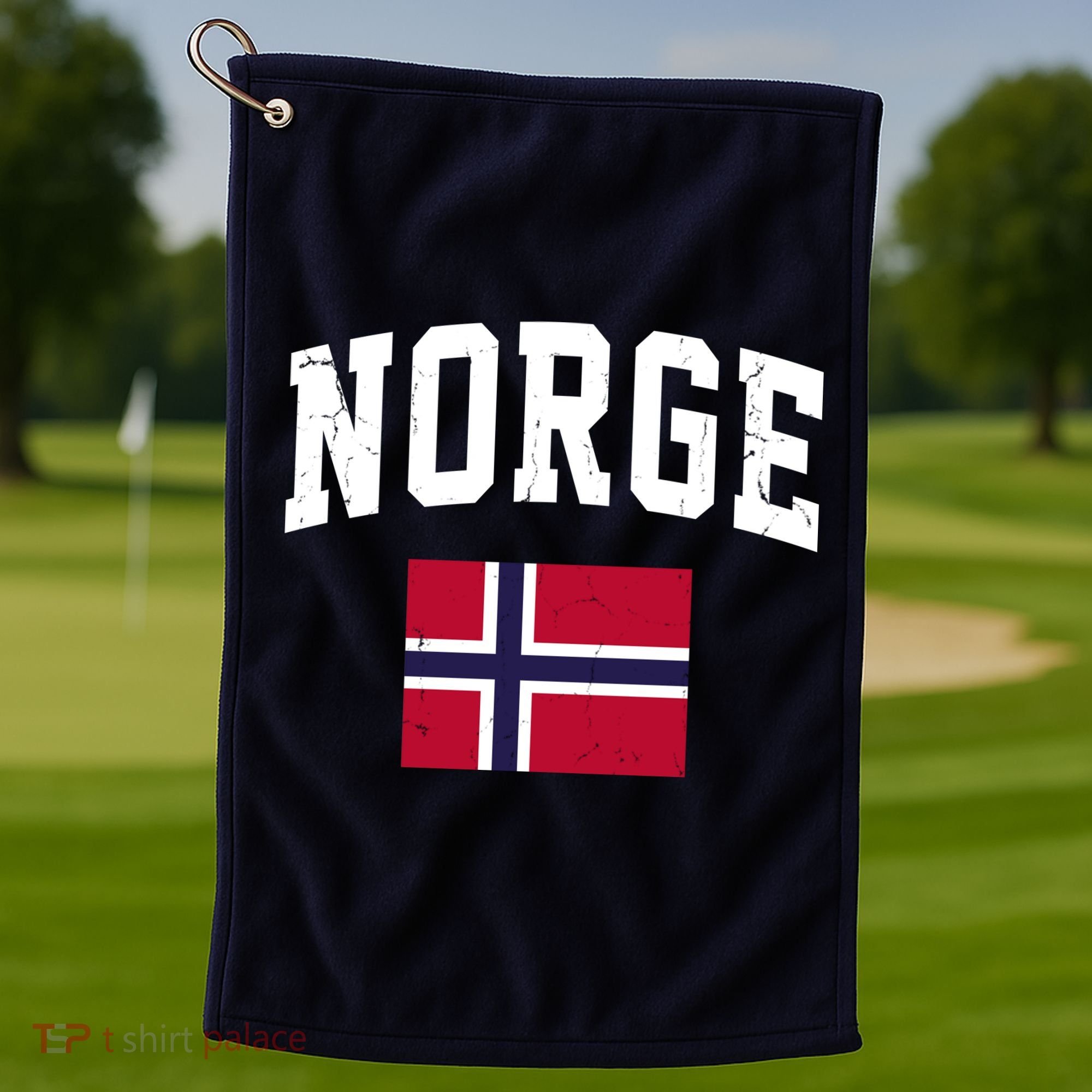 Norge Flag Norway Norwegian Souvenir Gift Golf Towel