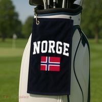 Norge Flag Norway Norwegian Souvenir Gift Golf Towel thumb 2