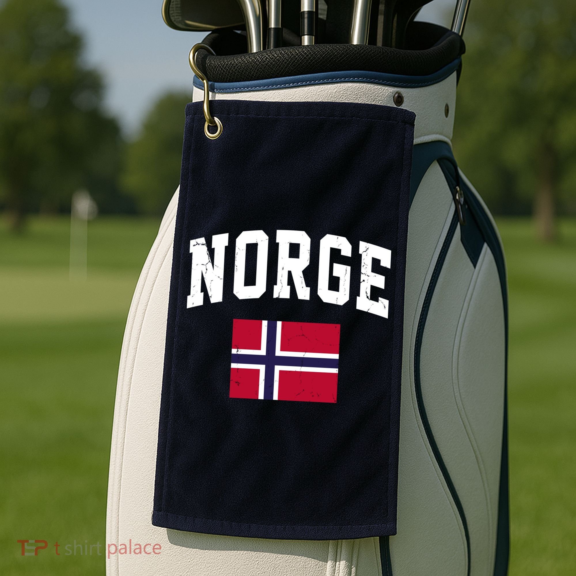 Norge Flag Norway Norwegian Souvenir Gift Golf Towel