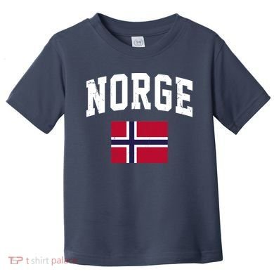 Norge Flag Norway Norwegian Souvenir Gift Toddler T-Shirt
