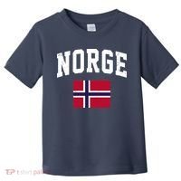 Norge Flag Norway Norwegian Souvenir Gift Toddler T-Shirt thumb 0