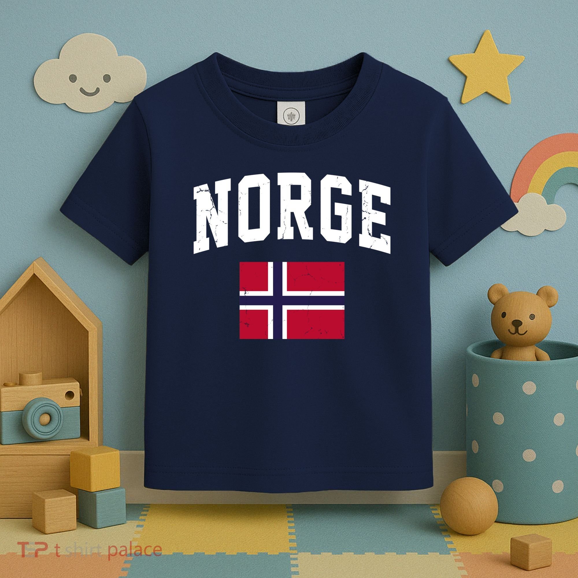 Norge Flag Norway Norwegian Souvenir Gift Toddler T-Shirt