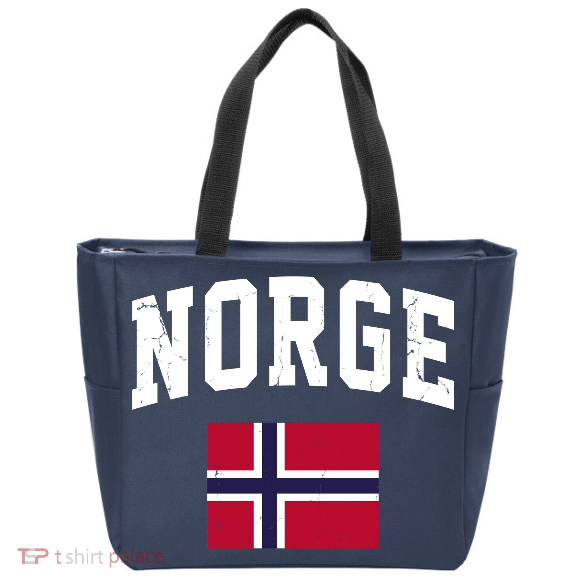 Norge Flag Norway Norwegian Souvenir Gift Tote Bag