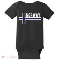 Norway Flag Norwegian Scandinavian Pride Norge Baby Bodysuit thumb 0