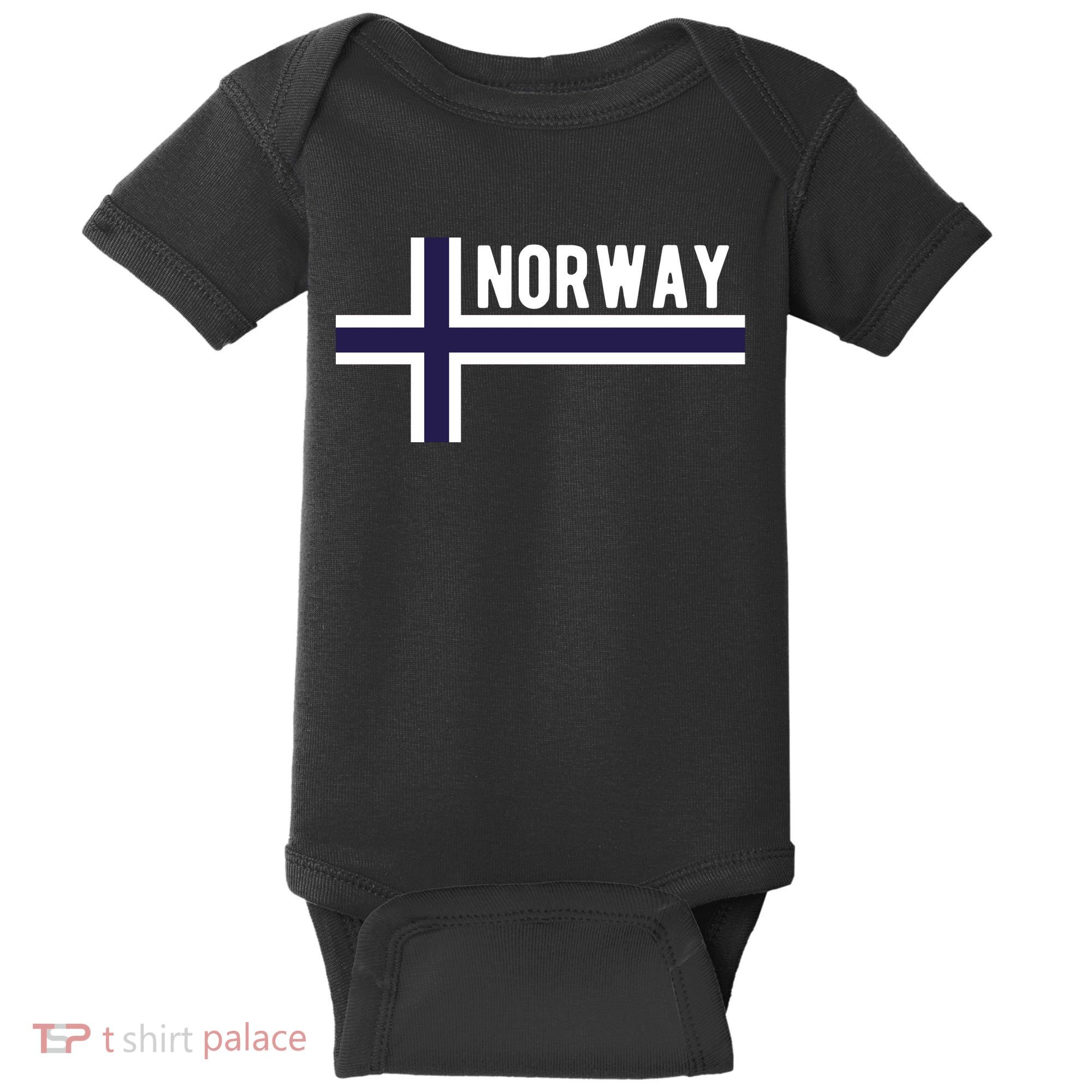 Norway Flag Norwegian Scandinavian Pride Norge Baby Bodysuit