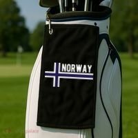 Norway Flag Norwegian Scandinavian Pride Norge Golf Towel thumb 2